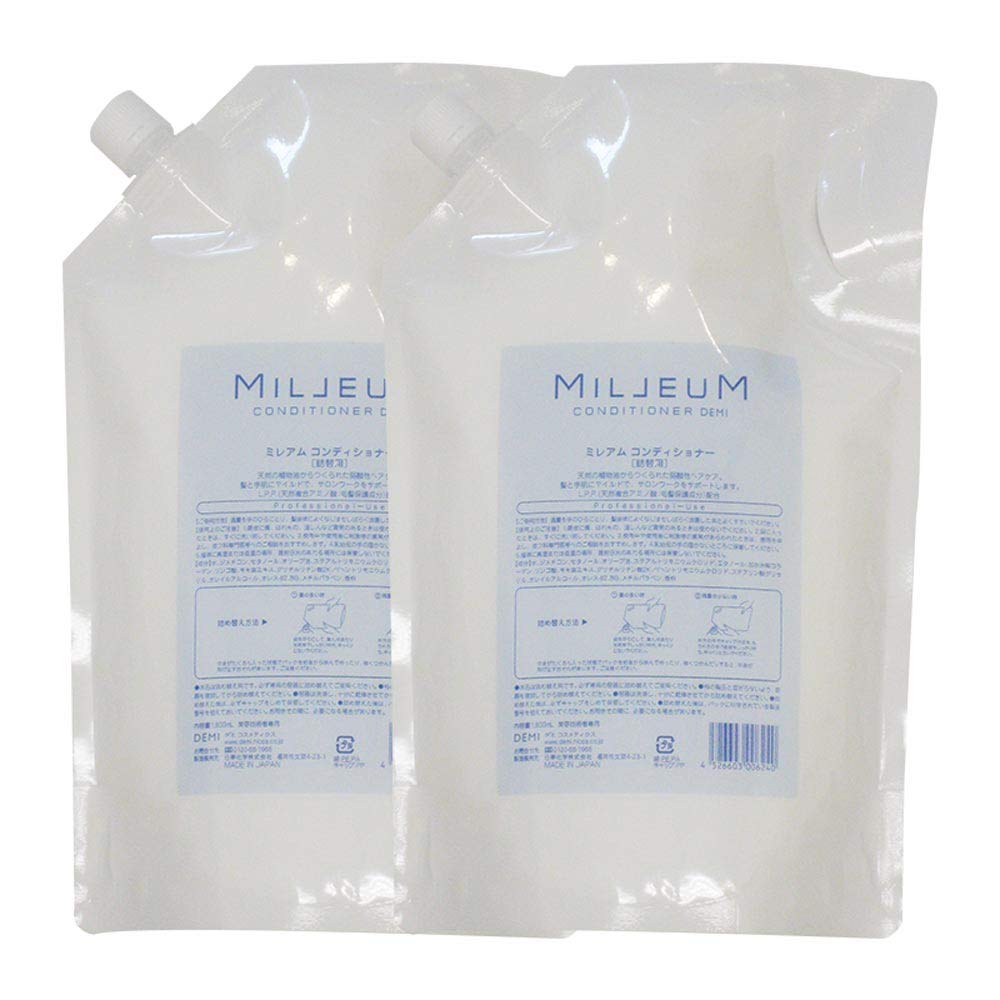 

[Set of 2] DEMI Hair Care Milleam Conditioner 1800ml Refill DEMI