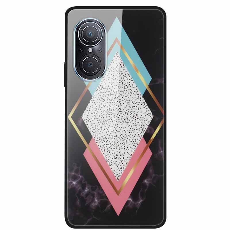 For Huawei Nova 9 10 Case Marble Tempered Glass Cover Hard Back Case For Huawei Nova9 10 SE Capa Nova10 Shockproof Funda Coque