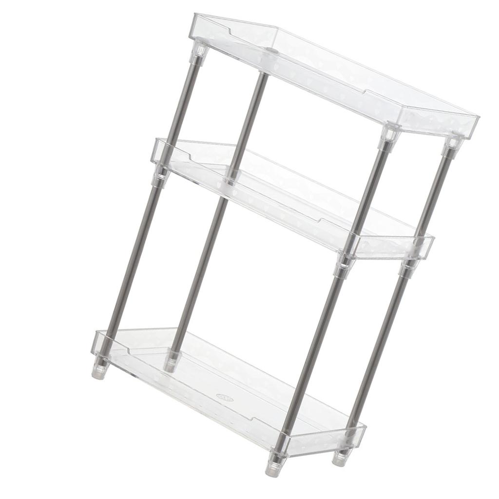 Make-up Organizer Gestell Abnehmbares Kosmetik-Aufbewahrungsregal mit durchsichtigem Acryl-Tablett für Toilettenartikel