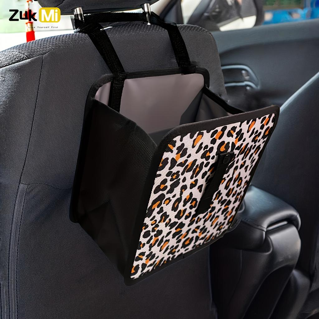 Foldable Car Trash Can, Hanging Waterproof Leakproof Trash Can Storage Bag for Car with Large Capacity, Car Interior
