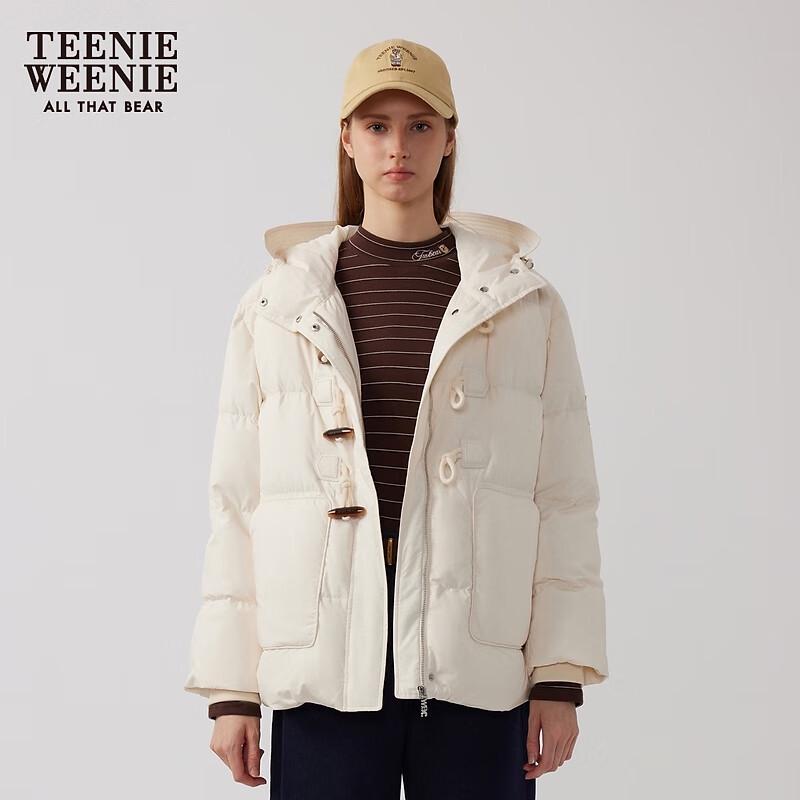Teenie Weenie Women s College Style Hooded Toggle Down Jacket L