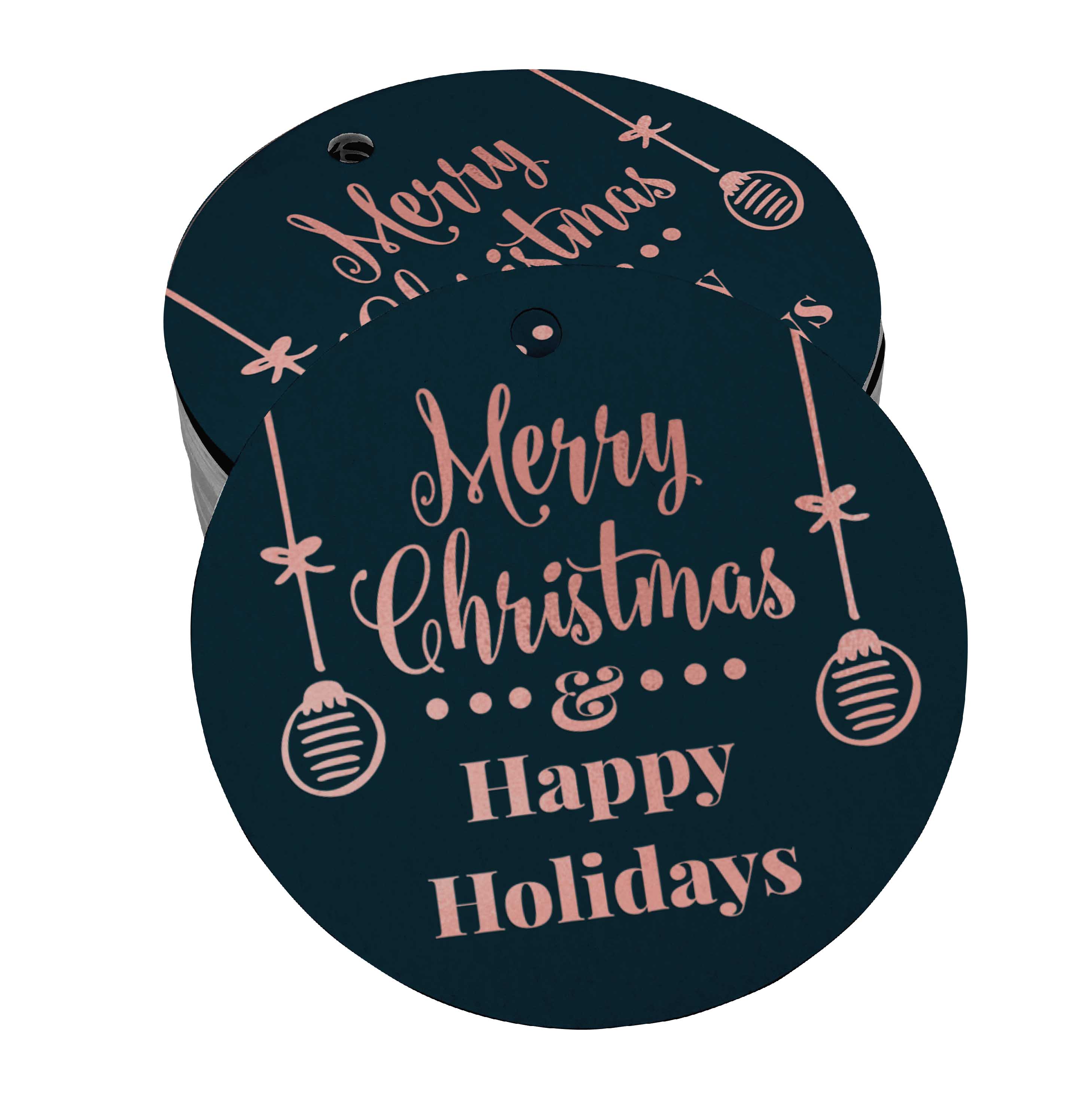 

Inkdotpot Merry Christmas & Happy Holiday Bottle Tag Real Gold Foil Favor Hang Tags Pack Of 50 Rose Gold Foil Tags синій