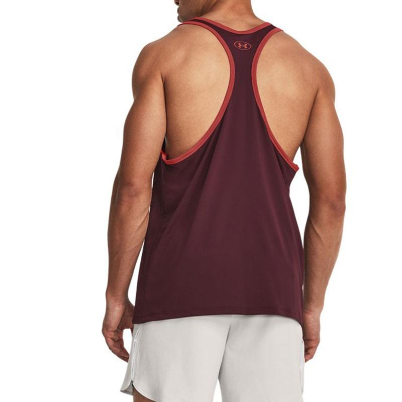 Under Armour Project Rock Buchstaben Logo Print Training Lockerer Schnitt Rundhals Ärmelloses Tanktop Herren Tops Braun 1380109-600