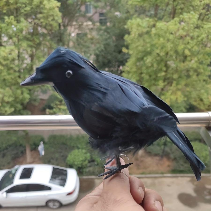 Realistic Artificial Crows Party Ornament Halloween Decorations 2023 Halloween Party Props Horror Crow Decoration