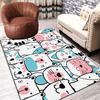 Cozy Cute Cartoon Cat & Animal Print Rug Floor Mat for Living Room or Bedroom Soft and Comfortable Carpet a Gift for Birthday and Holiday.ZFF0913372