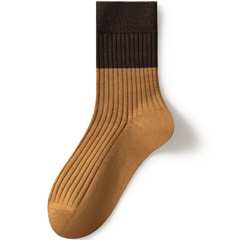Wool Socks for Men's Autumn and Winter Warmth Mid-calf Socks, Antibacterial and Deodorizing Cashmere