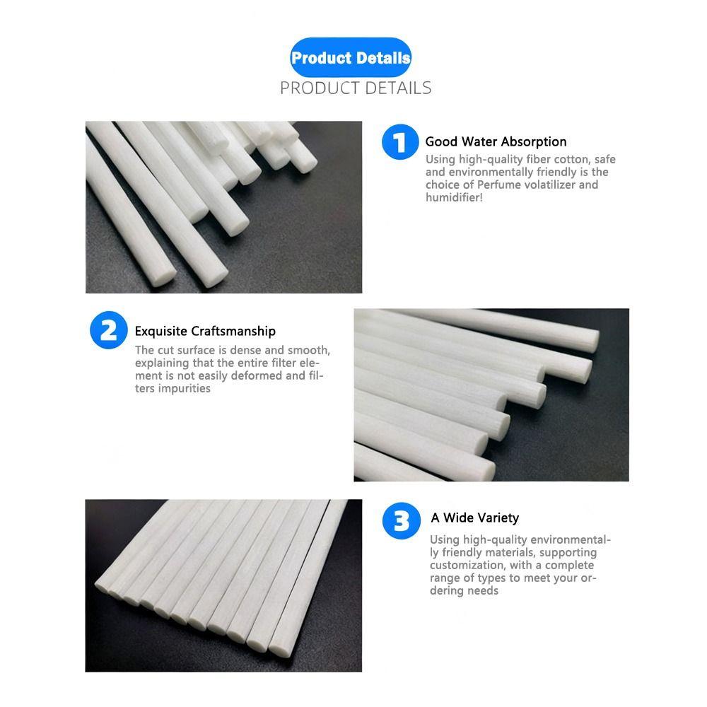 50PCS 8mm Size Filter Refill Sticks Sponge Stick Humidifier Filter Wicks Replacement  Air Humidifier