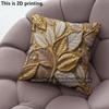 Luxury Gold Leaf Throw Pillow Covers Pattern Cushion Cover Suitable for Sofa Bedroom Car Pillow Cover
