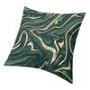 Fashion Emerald Green Black Gold Marble Throw Pillow Cover Home Decor Custom Square Cushion Cover 45X45 Pillowcover For Sofa