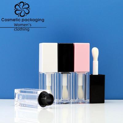 Large Square Cotton Head Lip Gloss Tube, 5ml Empty Lip Glaze Container, Cosmetic Packaging.
