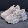 Spring White Casual Shoes Women Thick Sole Breathable Black Chunky Sneakers 2025 Non-slip Sports Shoes