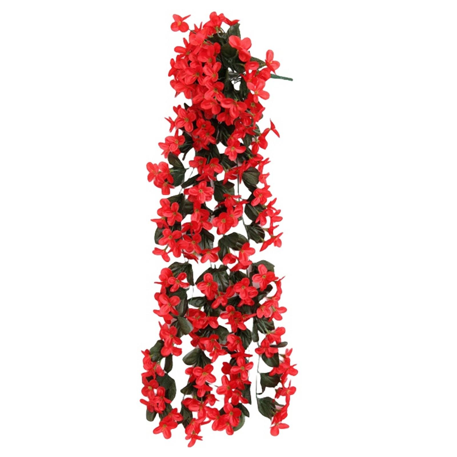 

Связки искусственных цветов, уличные цветы, устойчивые к ультрафиолетовому излучению кустарники для подвешивания садового крыльца, оконного ящика One Size красный