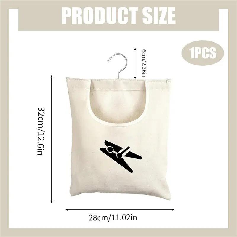 Sáček na uložení kolíčků na prádlo Domácí Venkovní Závěsný Organizér Omyvatelná Kapsa na Kolíčky Kapacita Závěsný Sáček Koupelnový Sáček na Uložení