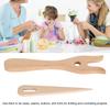 2Pcs Knitting Fork and Eye Needle Kit Multifunctional Wood Weaving Crochet for Jewelry Toys Dresses Weaving Tool