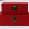 Chinese Style Lock Buckle Jewelry Boxes Leather Cosmetic Jar Dresser Table Desk Decoration Home Exquisite Jewelry Storage Jar