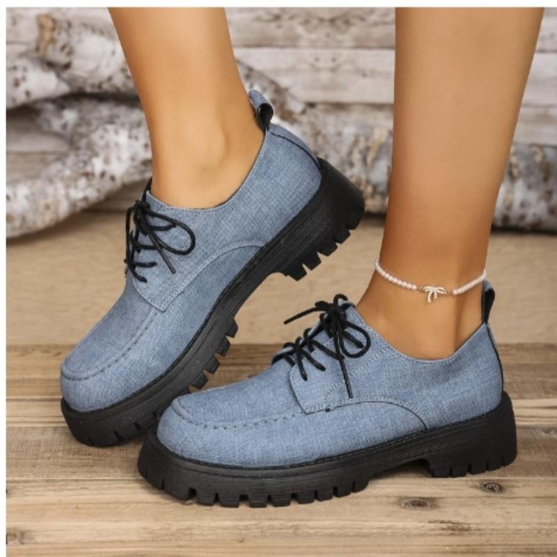 Fashion Women's Shoes 2025 Loafers Women's High Heels Platform Office Pumps Women Round Toe Med Heel Plus Size Shoes Female