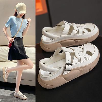 Fashion 2025 Summer Hollow Out Women Chunky Sandals Designer Fashion Comfortable Saft Sole Casual Shoes Outdoor Beach Sandalias De Mujer