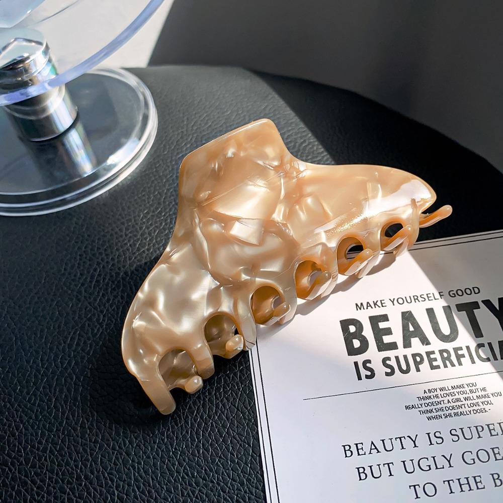 Hair Clip Fresh Acetate Hair Claw Solid Color Tortoiseshell Hair Claw Printing Shark Clip  Girls