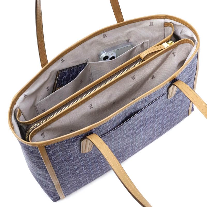 LANVIN COLLECTION Feria Tote Bag 61-6313 Women's Navy/Camel