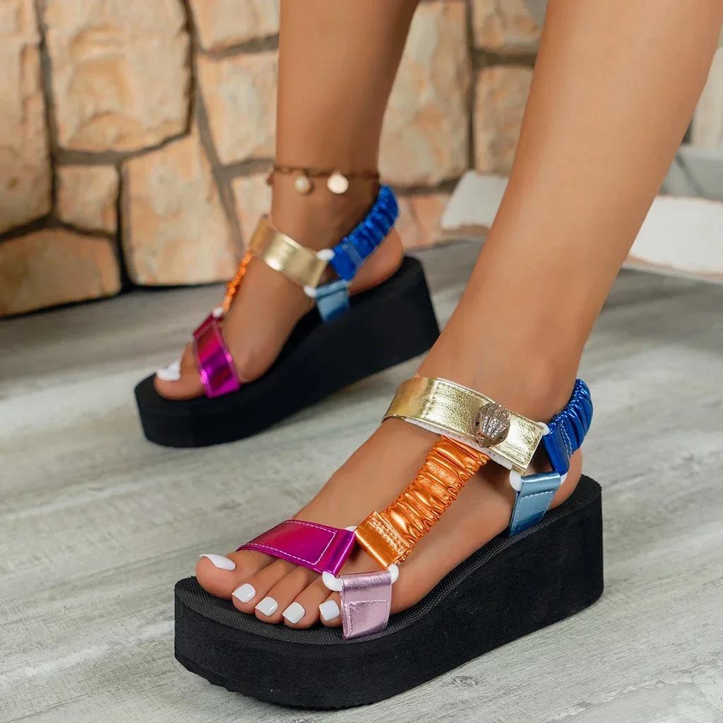 Mode 2025 Sommer Flache Damen Schuhe Hanfseil Set Fuß Strandsandalen Outdoor Allround Freizeit Hausschuhe Große Größe Mädchen Sandalen