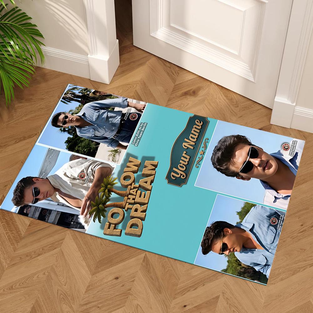 Elvis Presley Customize Your Name Floor Rug Office Rug Perfect for Decorate Room Outdoor Living Rooms Dining Room Antislip Carpet Office Home Decor