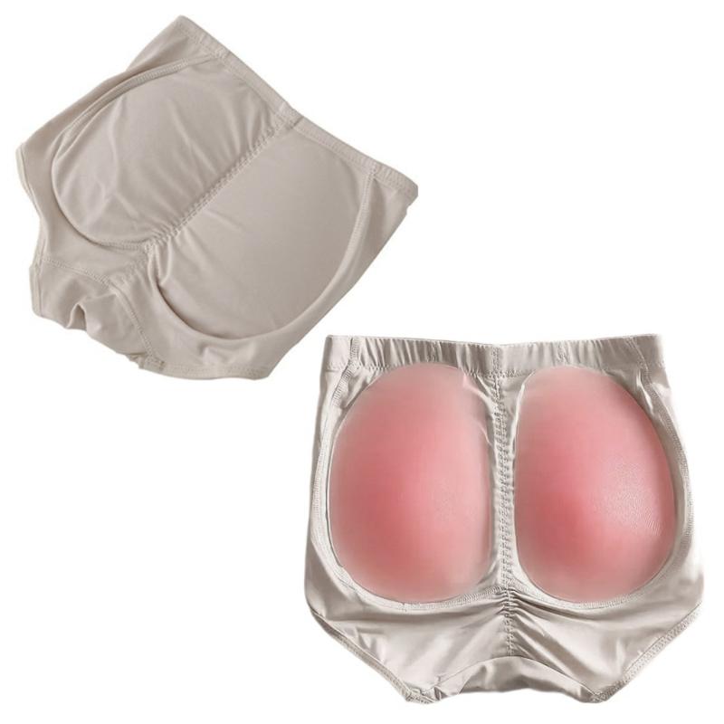 Womens False Buttock Briefs with Removable Silicone Pads Butt Lifter Padded Panties Hip Enhancer Underwear Shapewear