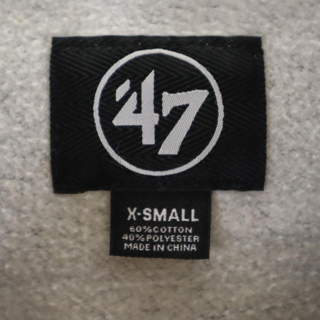 47 Long Sleeve Hood Parker XS Gray Brushed Back Sweatshirt Men's Used