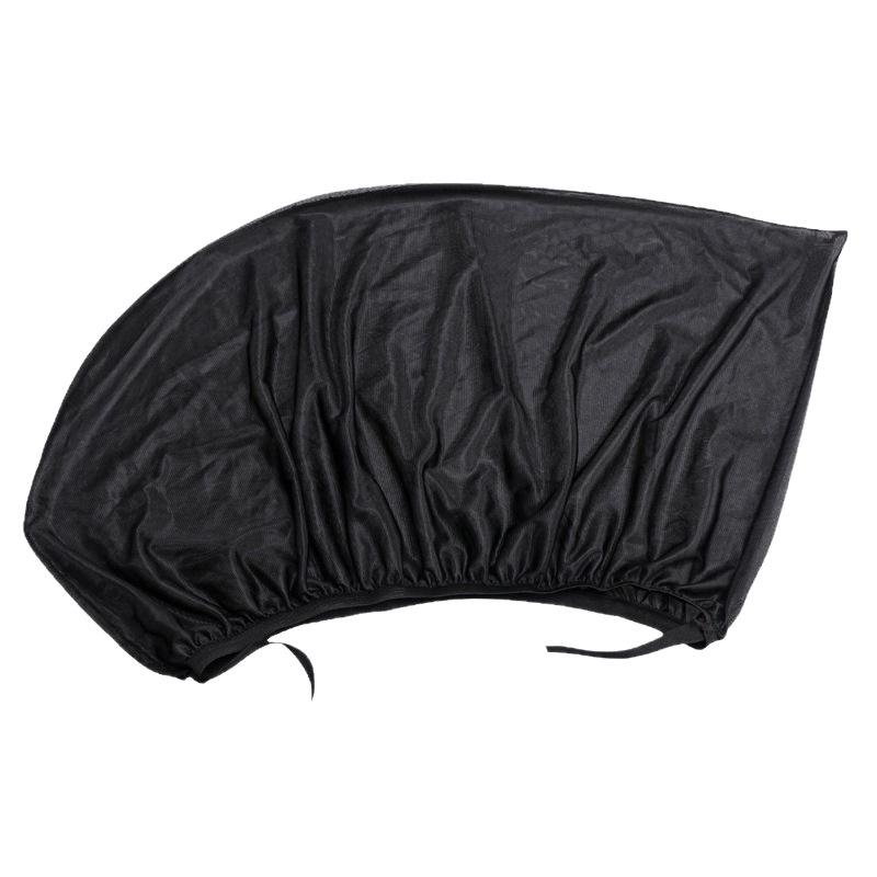 Black Mesh Car Sunshade Window Protector - Heat Insulation and UV Shield Curtain
