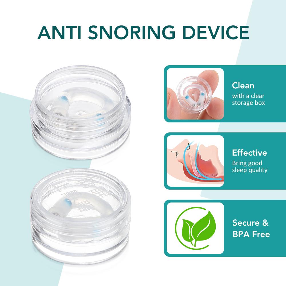 Anti-Snoring Nose Clips Easy Breathe Improve Sleeping Nasal Dilators Stop Snoring Sleep Aid with Plant Essential Oil Unisex