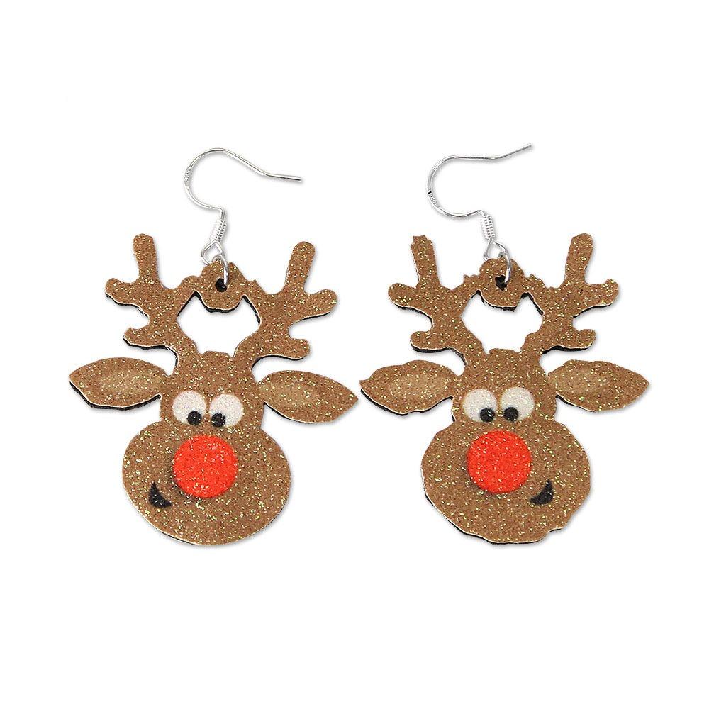 1Pair Christmas Tree Christmas Earring Handmade Sew Xmas  Eardrop Santa Claus  Earrings  Women