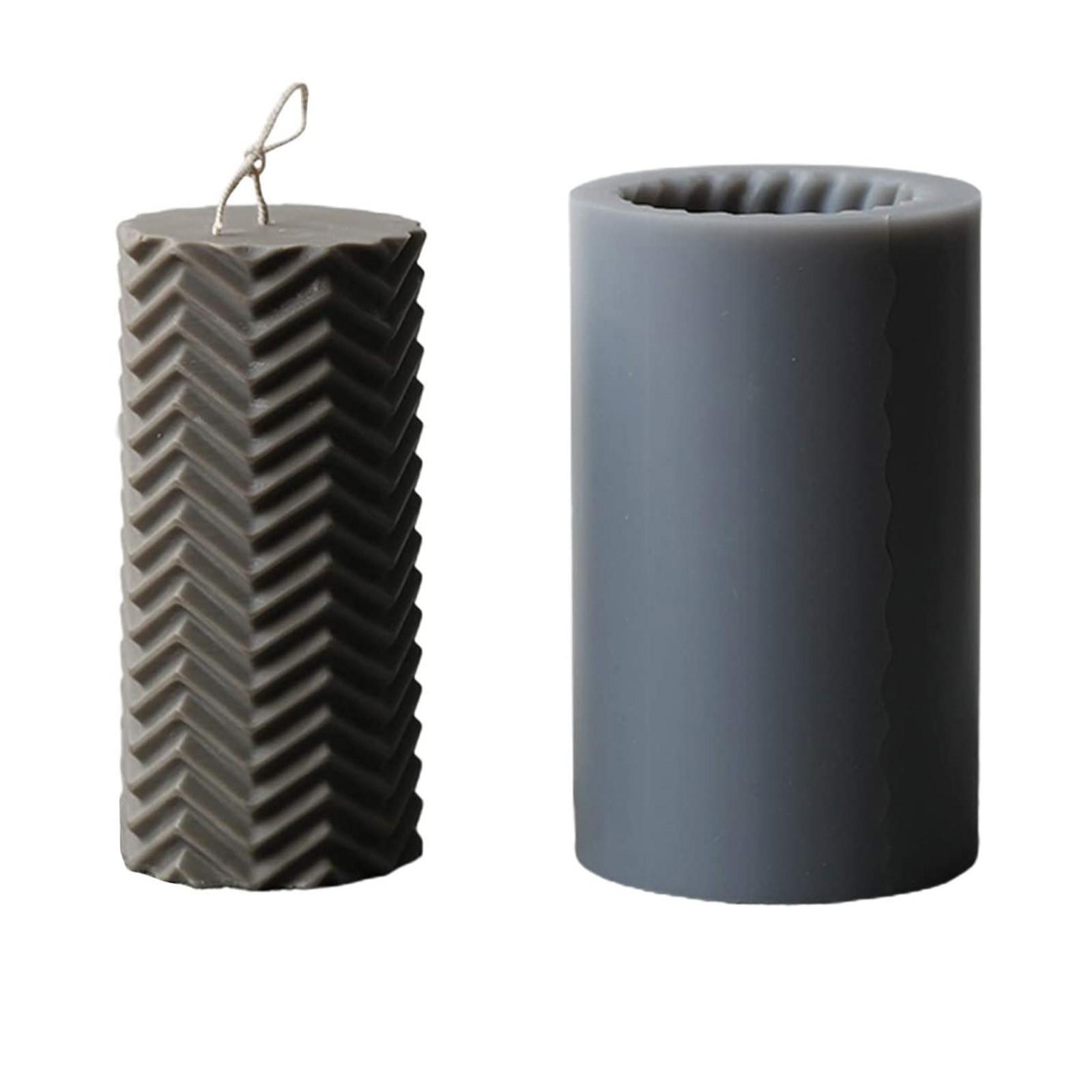 

Силікагелева циліндрична свічка з циліндричним смугастим малюнком