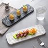 Abay Underglaze Rock Pattern Rectangular Ceramic Dinner Plate