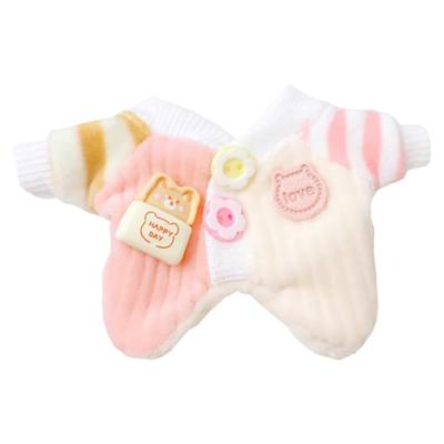 Niannyyhouse Color Block Crawling Bodysuit, 10cm-15cm, 20cm Plush Toy, Dress-Up Clothes, Cotton Doll, Accessories (Pink, 10cm-15cm)