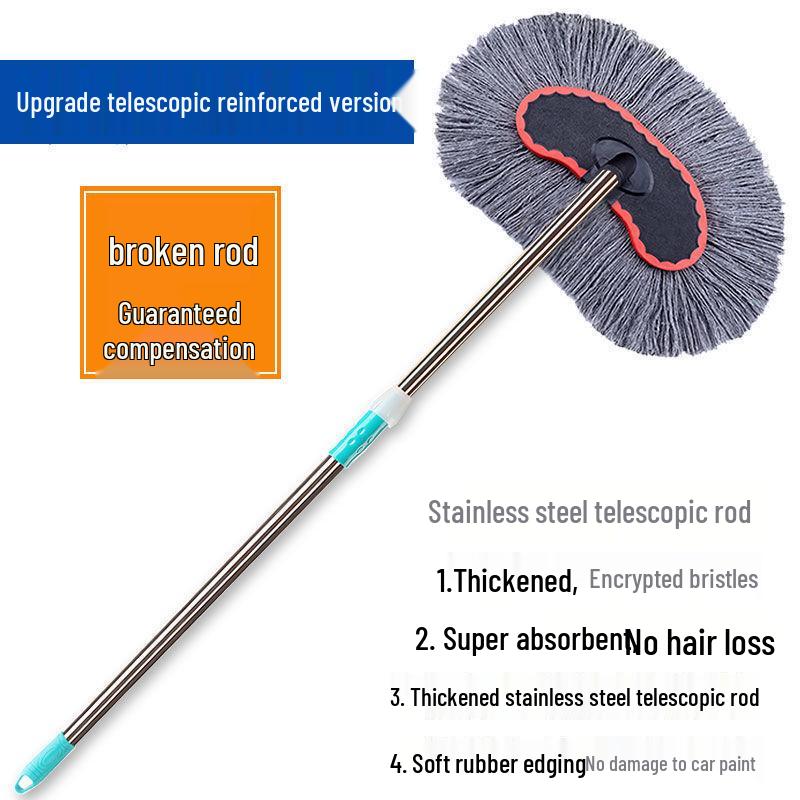 Telescopic Car Wash Mop with Long Handle - Car Cleaning Brush