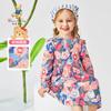 Classic Teddy Girls' Floral Pure Cotton Princess Long Dress
