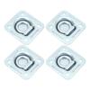 KIMISS Flush Mount Cargo Anchors for Trucks and Recessed for Secure Prevents Cargo from Slipping 4-Piece Heavy-Duty Vans, 124x114mm, D-Rings Loads,