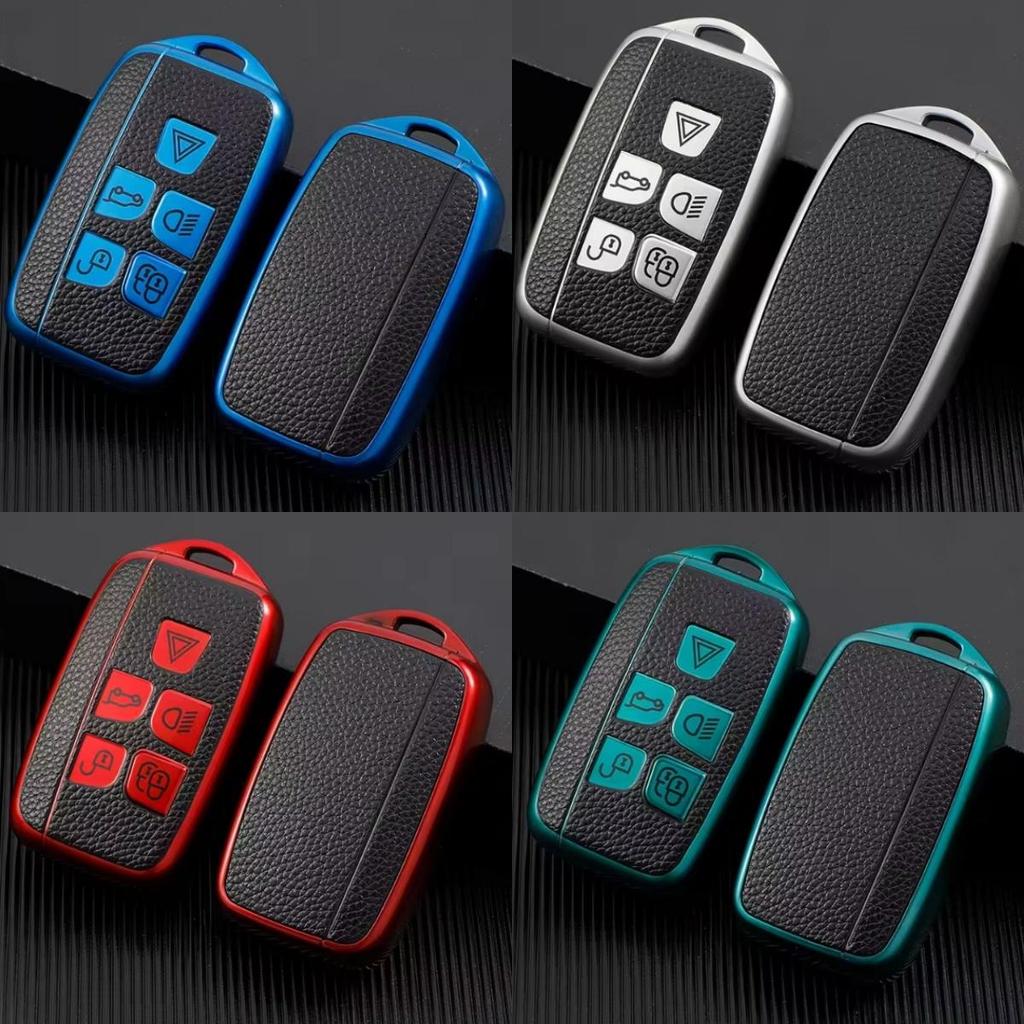 New Leather TPU Car Remote Key Case Cover Shell For Land Rover Range Rover Evoque Sport Freelander Discovery Velar For Jaguar XE XF