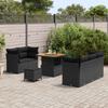 Garden Sofa Set 8 pcs Black Poly Rattan