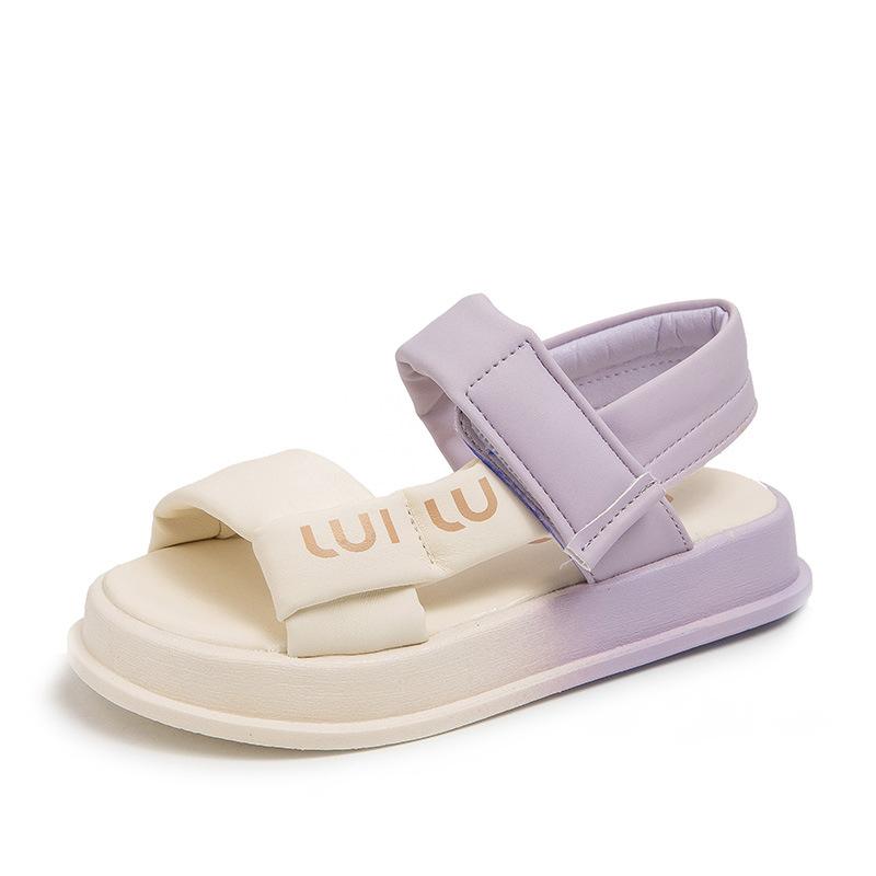 

Сандалии для девочек 2023 Летние модные сандалии для детей 35 фиолетовый