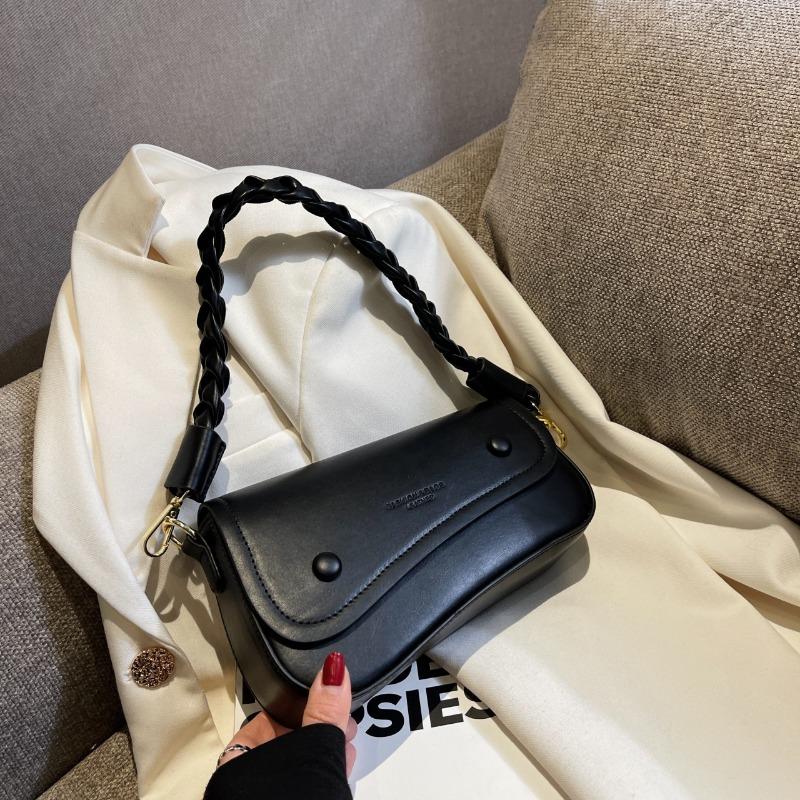 New textured shoulder saddle bag trendy fashion oblique span bag simple trend portable underarm women's bag