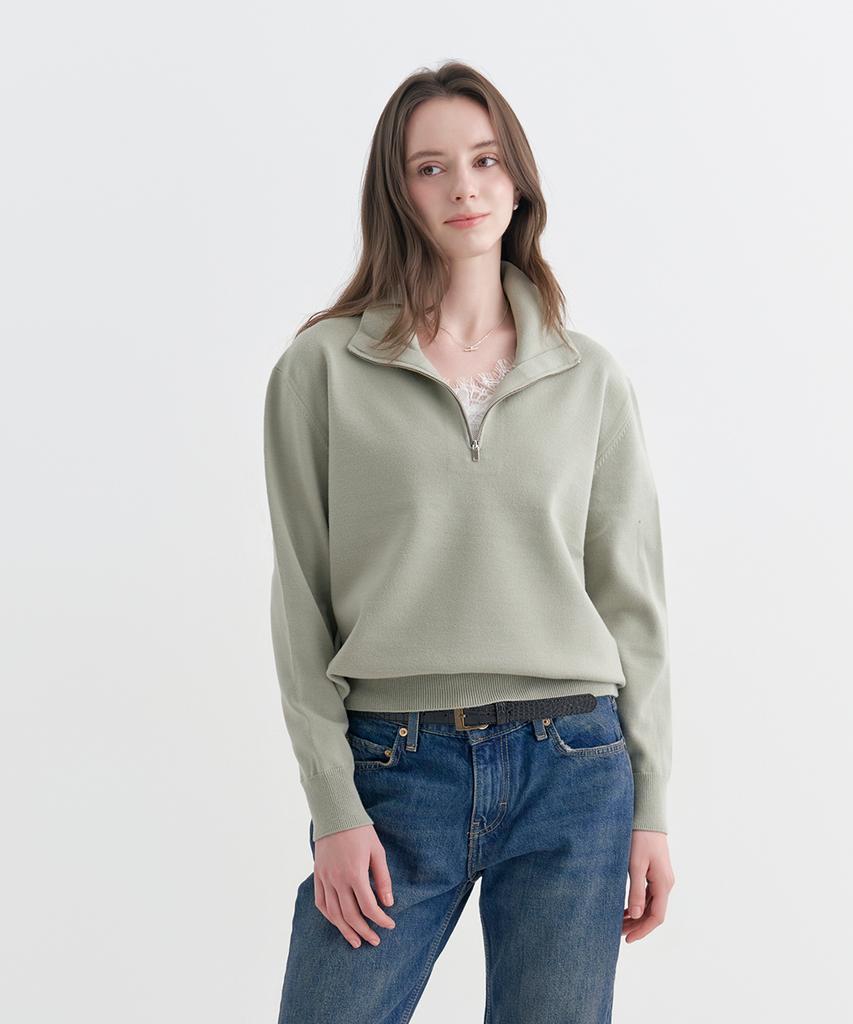 ACODICO Soft Zip-Up Pullover Knit