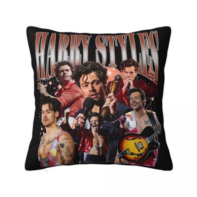 Harrys Styles Kissenbezug Druckstoff Kissenhülle Geschenk Kissenbezughülle Wohnzimmer Reißverschluss 40X40cm