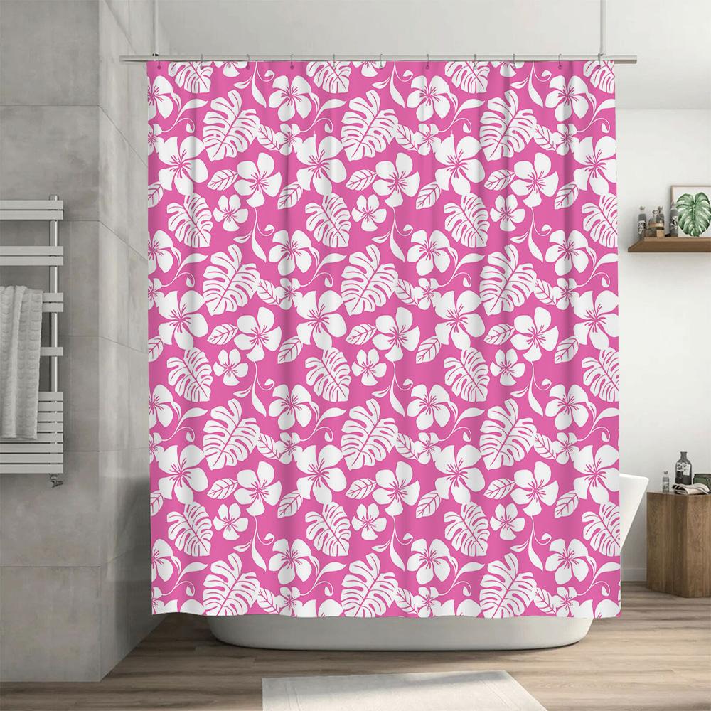 Charming Pink Roses Shower Curtain Home Decor for Bathroom 3D Printed Waterproof Fabric Customize Size Available