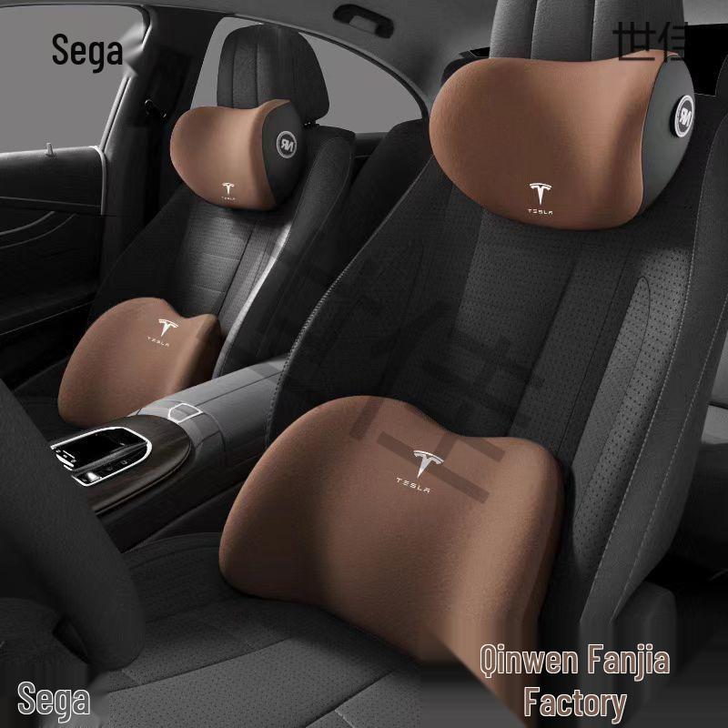 Tesla 3 Memory Foam Headrests & Lumbar Supports
