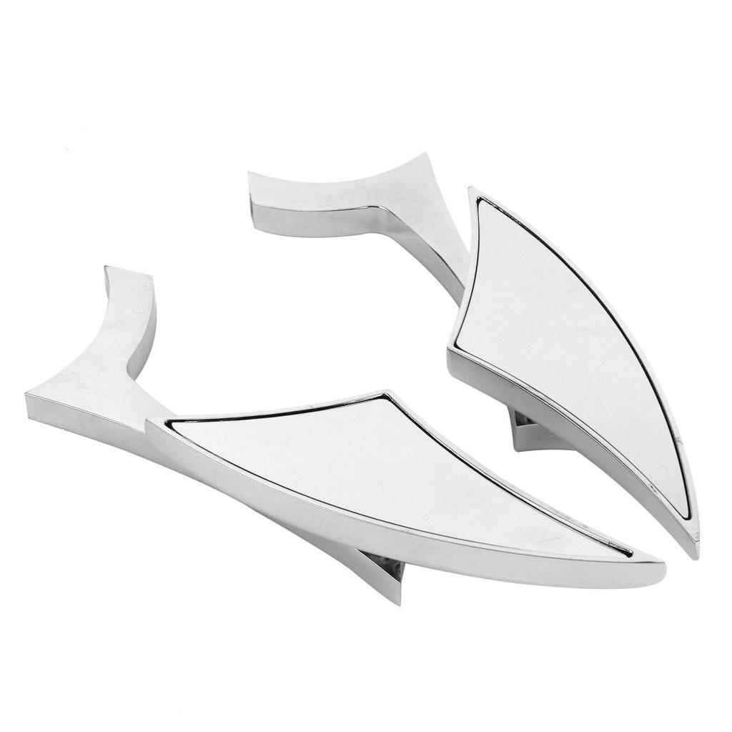 2pcs Motorcycle Rearview Mirrors 8mm 10mm Thread ChromePlated Motorbike Handlebar Side Mirror