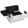 VidaXL Mallette à maquillage 22x30x21 cm Argenté Aluminium