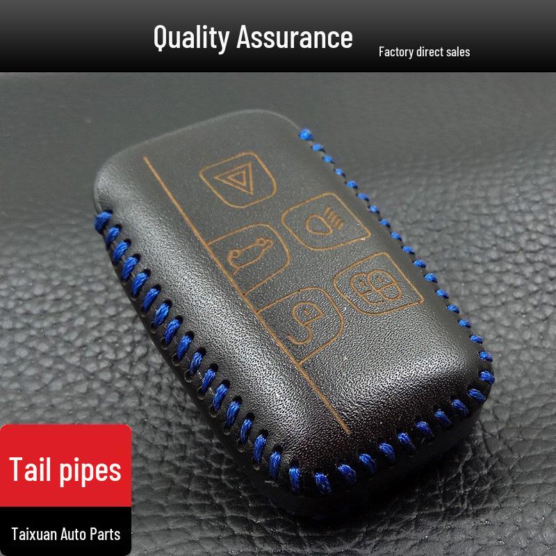 

Синий чехол для смарт-ключа ручной работы для Jaguar XF/XJ Jaguar key case