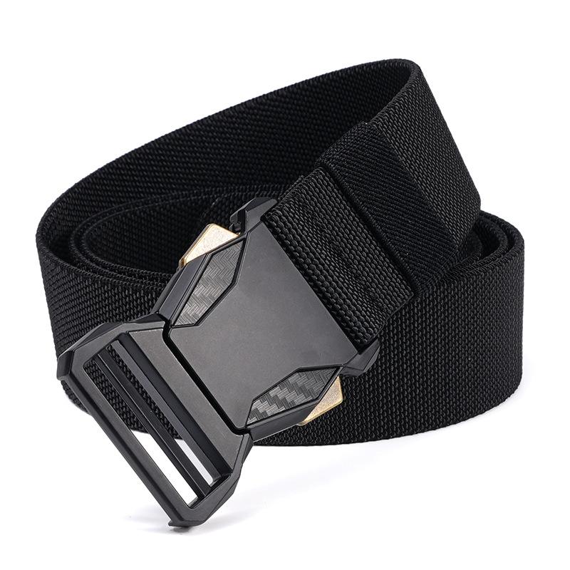 

Outdoor Sports Buckle Alloy Ear Tactical Belt Multifunctional Canvas Elastic Braided Belt 120cm