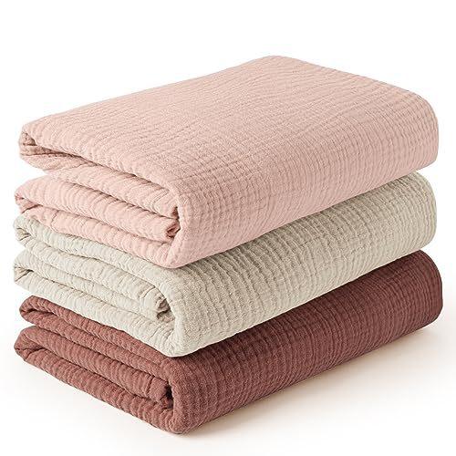 Baby Cotton Yarn Quilt Three-piece Wrapping Towel Newborn Six-layer Wrapping Blanket