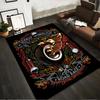 "Motorcycle Themed Rug with 'Fast Wheels' and 'Road Race' Design" Suitable for Use As an Anti-slip for Living Room Bedroom Sofas